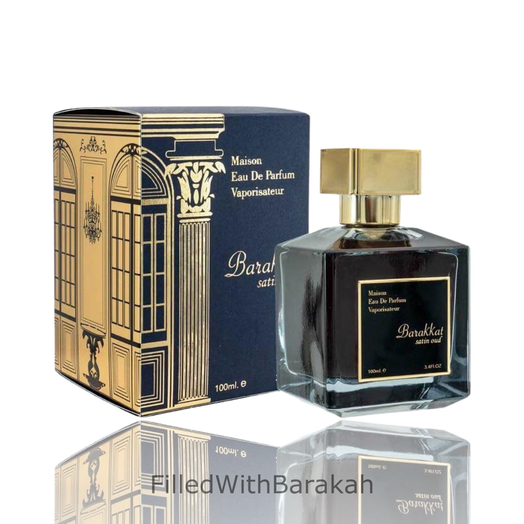 Barakkat Satin Oud | Eau De Parfum 100ml | by Fragrance World *Inspired By Satin Mood*