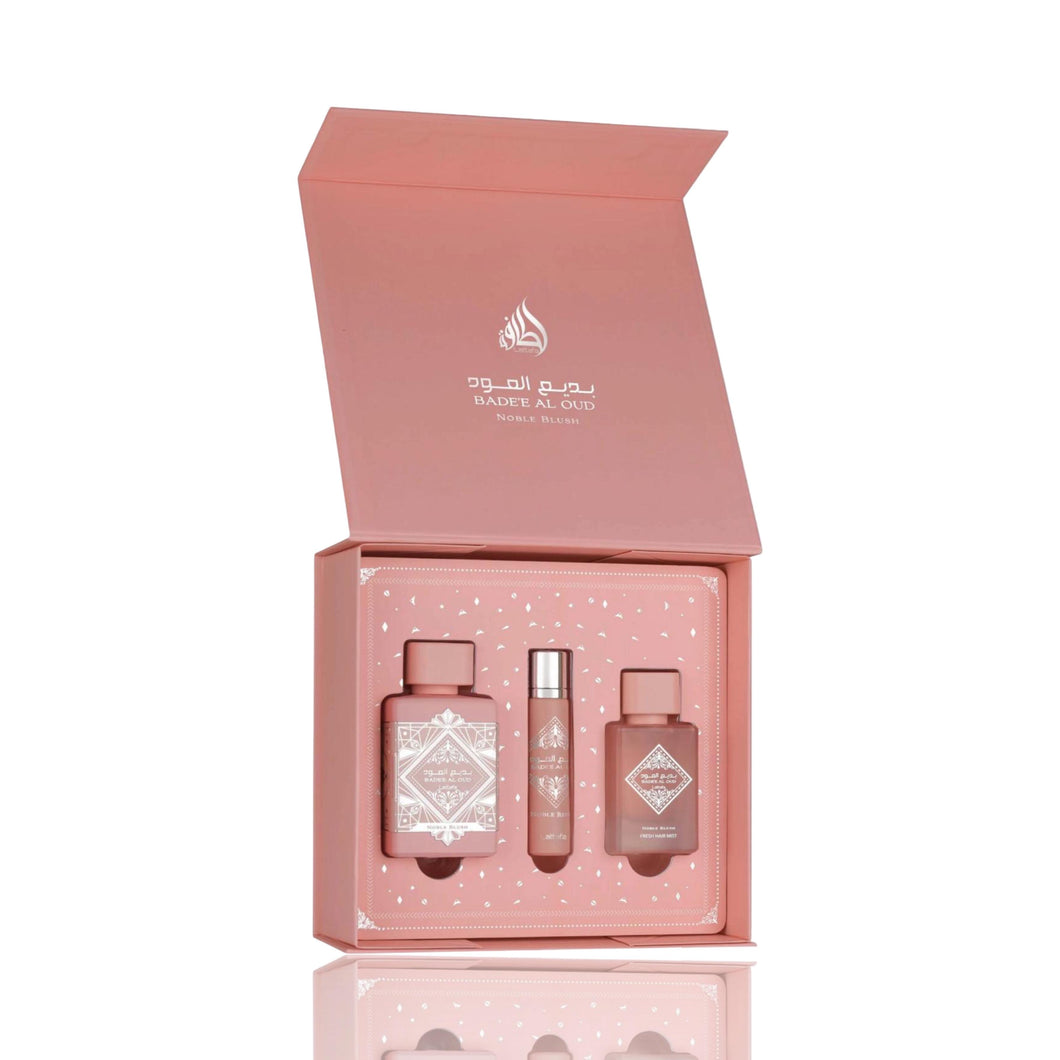 Badee Al Oud Noble Blush | 3pc Gift Set | by Lattafa