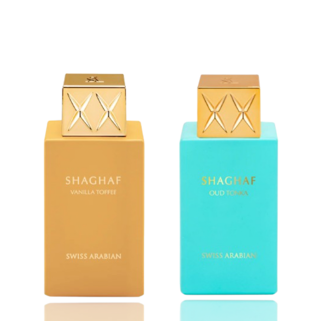 Shaghaf Vanilla Toffee & Shaghaf Oud Tonka Bundle | By Swiss Arabian