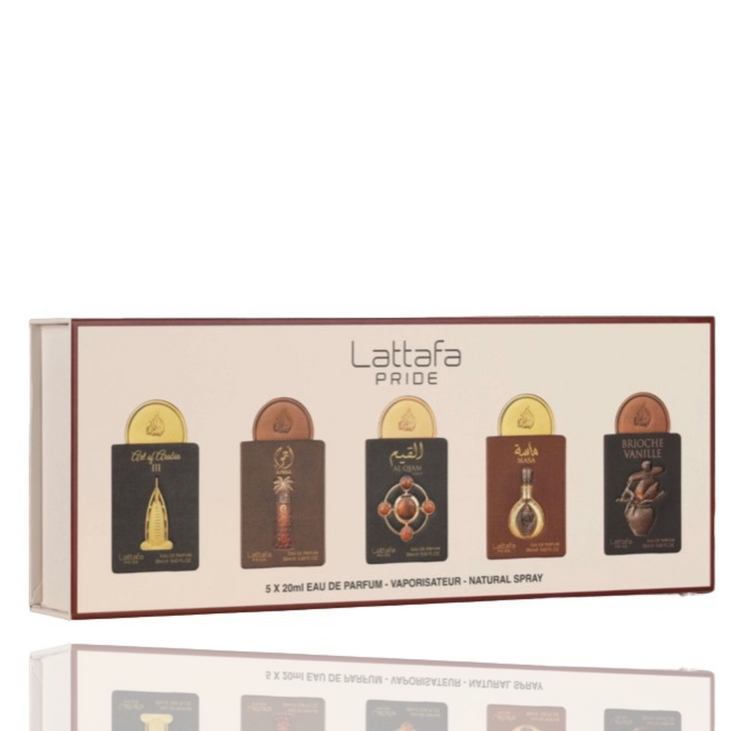 Art Of Arabia 3 | Ajwaa | Al Qiam Gold | Masa | Brioche Vanille | 20ml x 5pcs Gift Set (4) | by Lattafa Pride