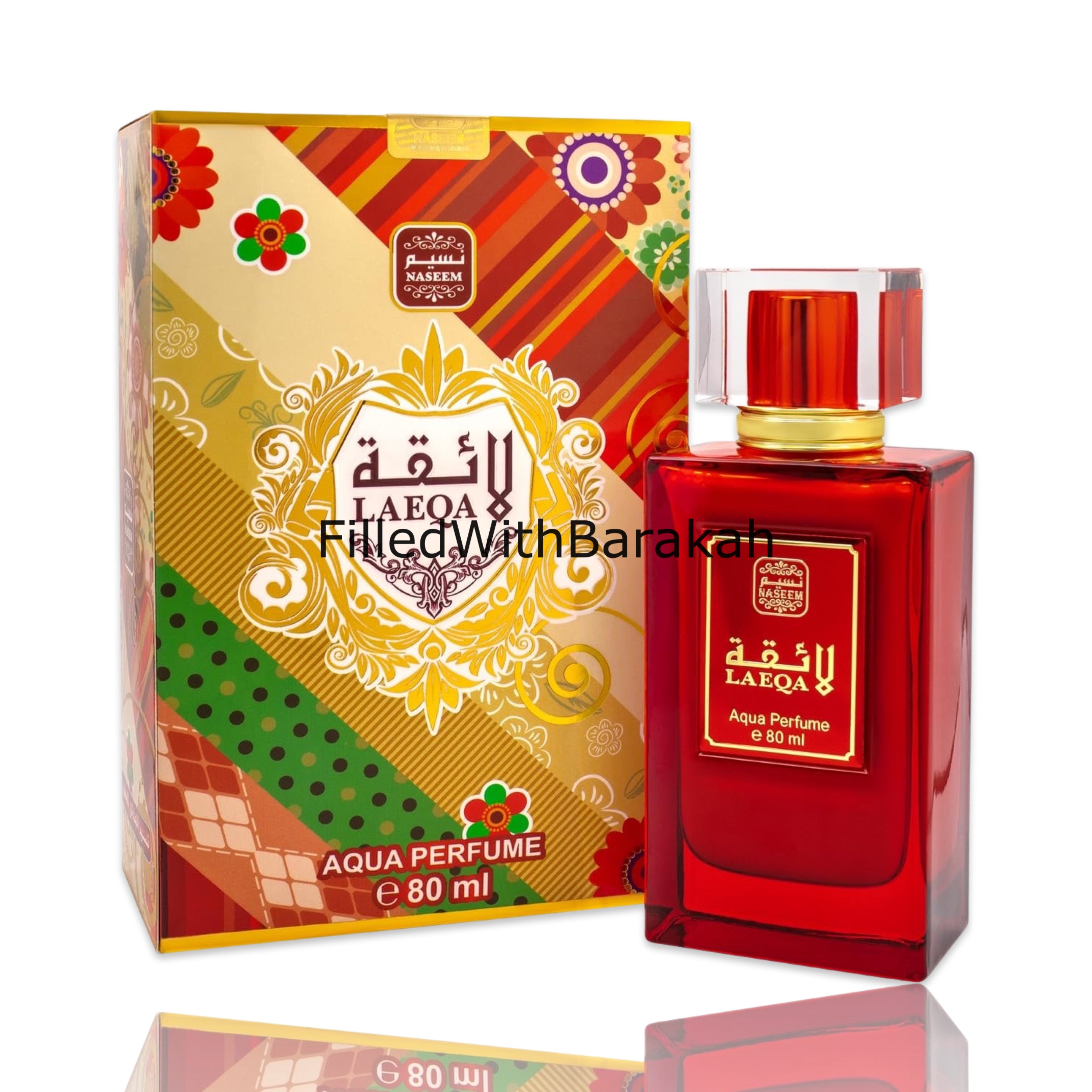 Laeqa Aqua Water Perfume 80ml by Naseem Al Hadaeq
