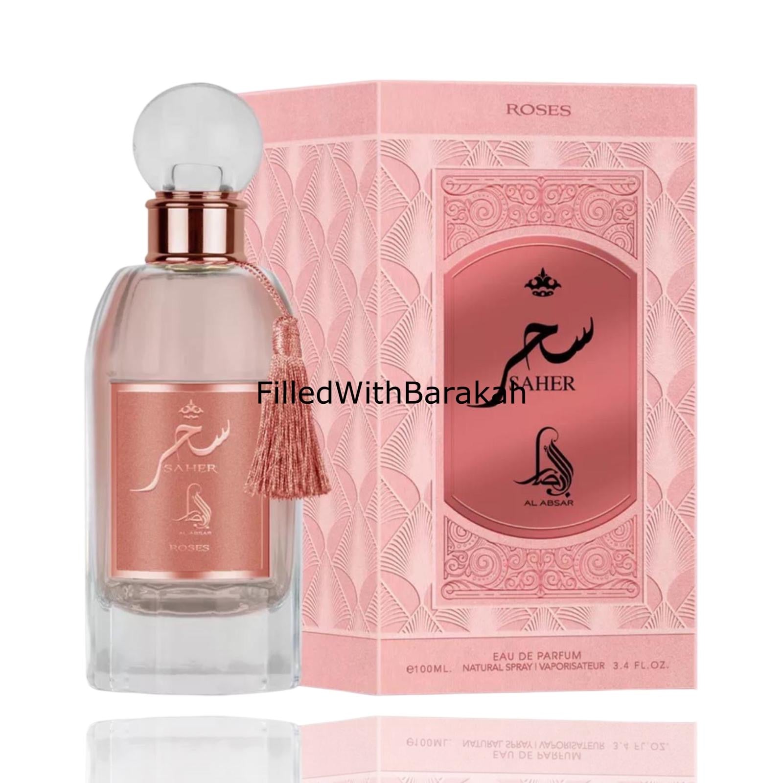 Sahert Saher Roses | Eau De Parfum 100ml | by Al Absar – FilledWithBarakah