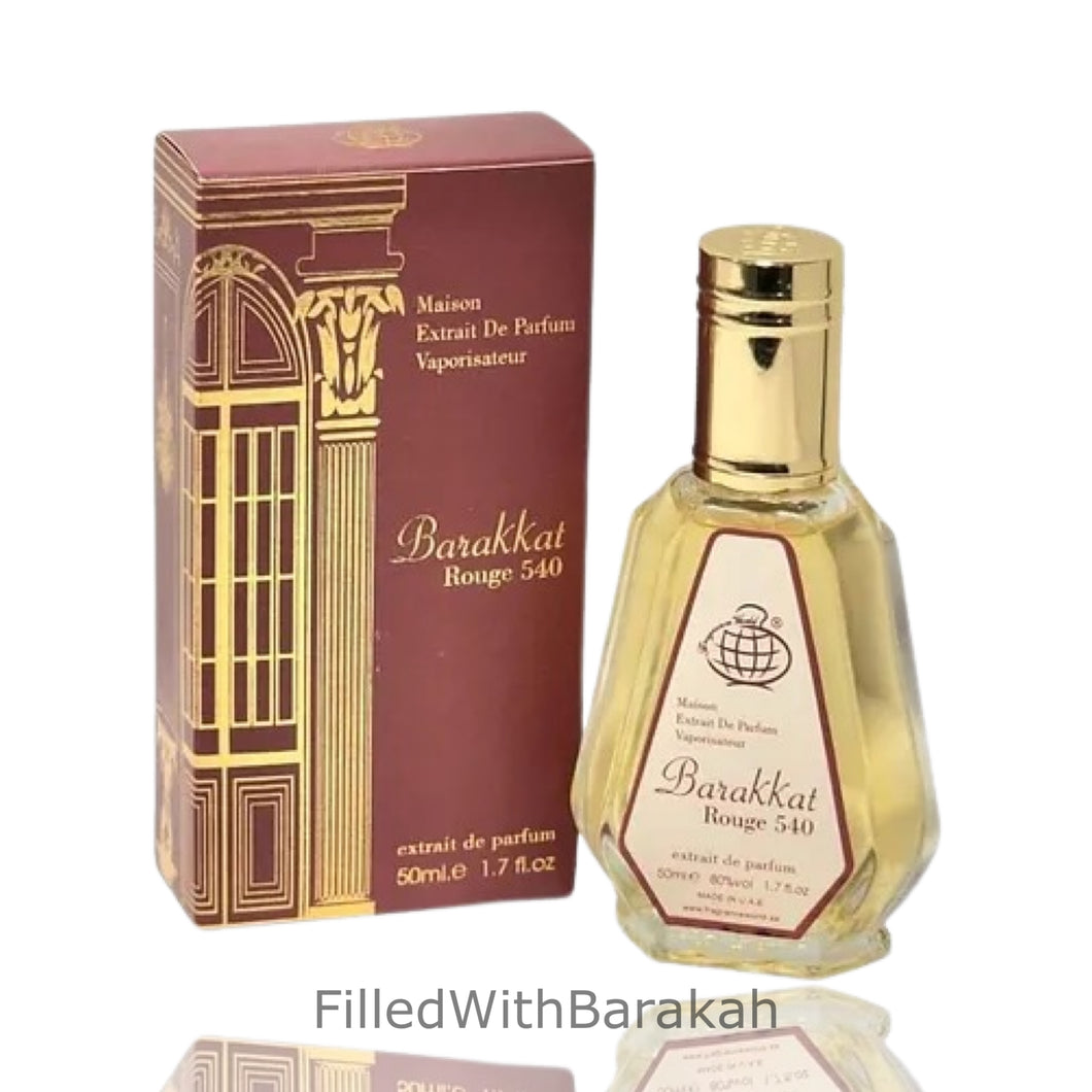 Barakkat Rouge 540 | Extrait De Parfum 50ml | by Fragrance World *Inspired By Baccarat Rouge 540 Extrait*