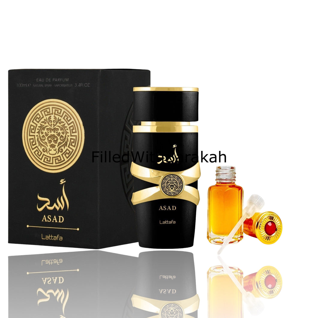 Asad 100ml Parfum + Elixir Sauvage 12ml Huile de Parfum Concentrée