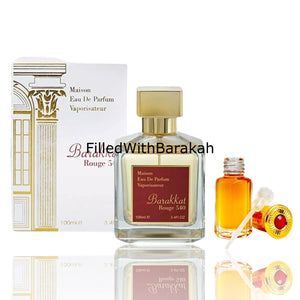 Barakkat Rouge 540 100ml Perfume + Baccarat Rouge Inspired By 12ml Concentrated Perfume Oil