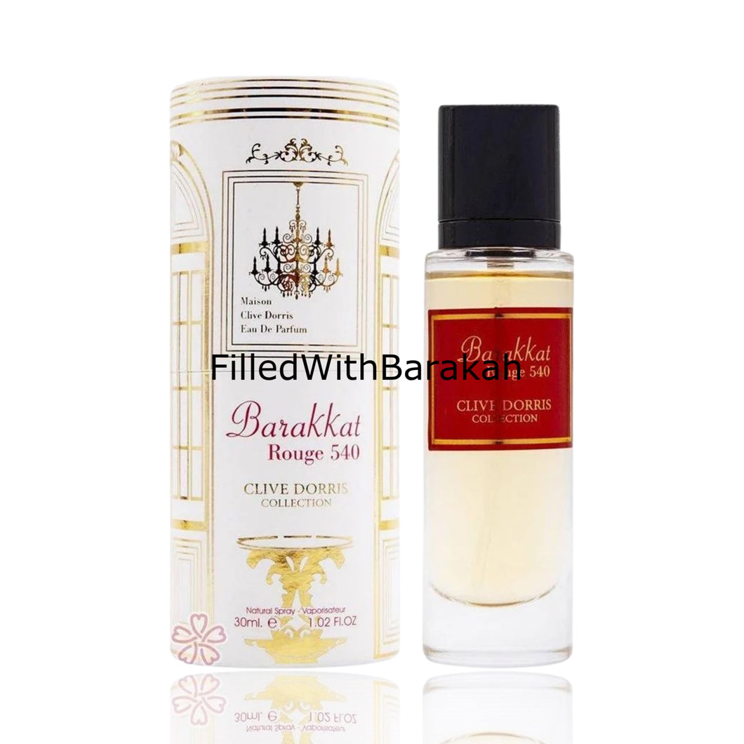 Barakkat Rouge 540 | Eau De Parfum 30ml | av Fragrance World (Clive Dorris Collection) *Inspirerad av Baccarat Rouge 540*