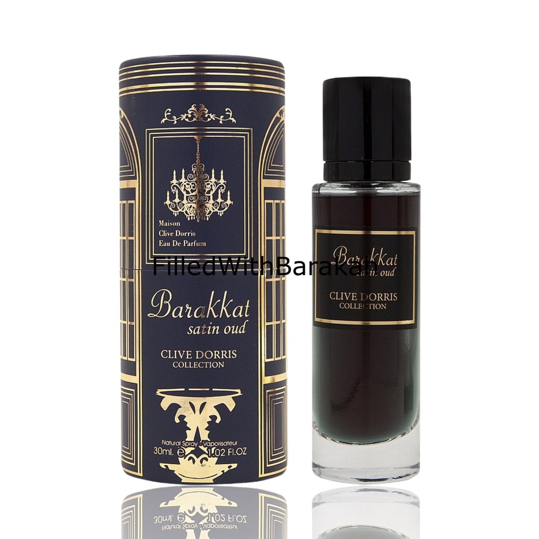 Barakkat Satin Oud | Eau De Parfum 30ml | par Fragrance World (Clive Dorris Collection) *Inspiré par Satin Mood*