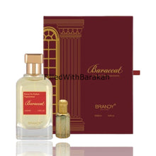 Indlæs billede til gallerivisning Baraccat 100ml Eau De Parfume &amp; Perfume Oil Gift Set | by Brandy Designs *Inspired By Baccarat Rouge 540*
