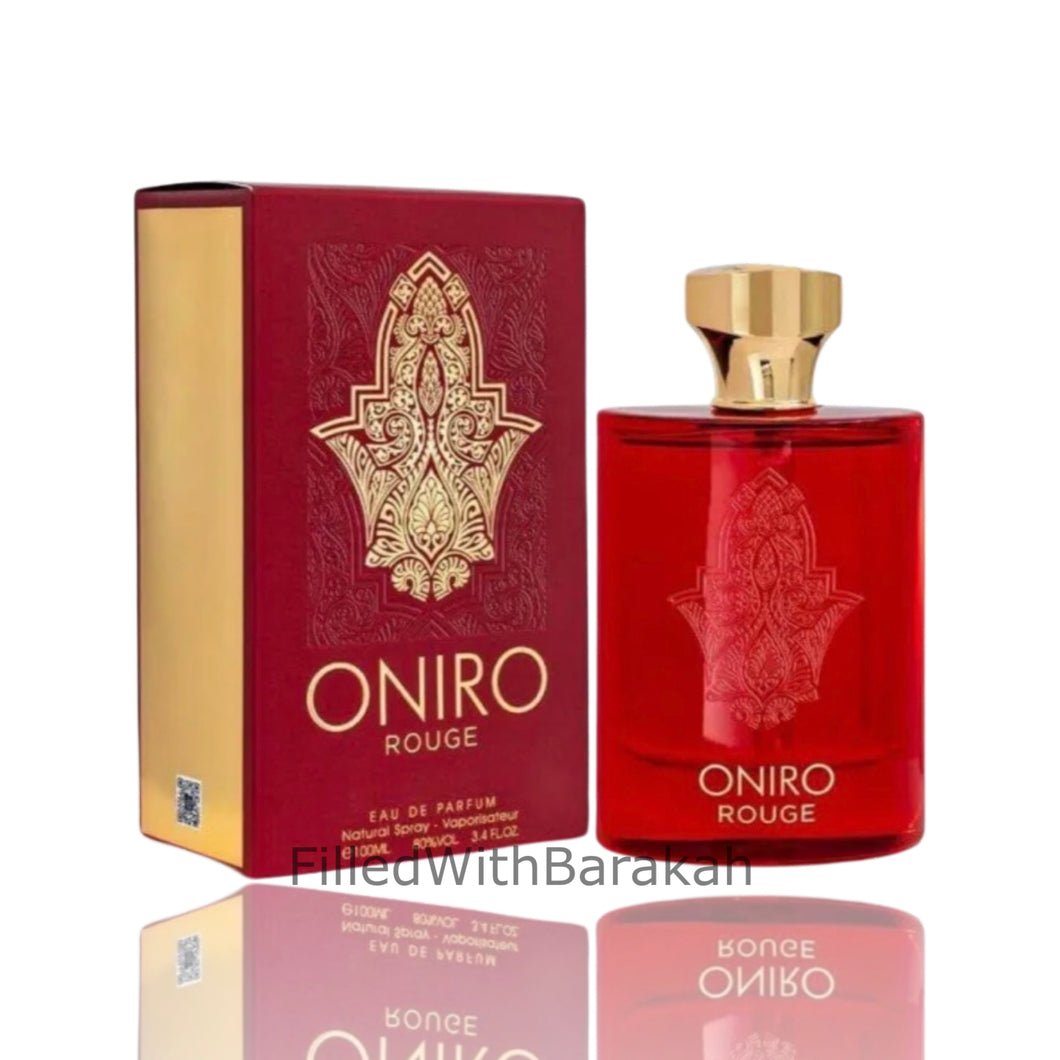 Oniro Rouge | Eau De Parfum 100ml | by Fragrance World *Inspired By Rouge Extrait*