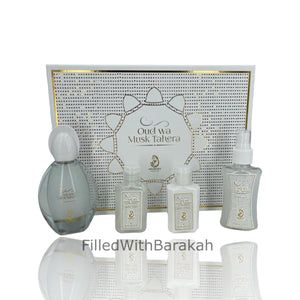 Oud Wa Musk Tahera Gift Set | 4 Pcs | by Arabiyat Prestige (My Perfumes)