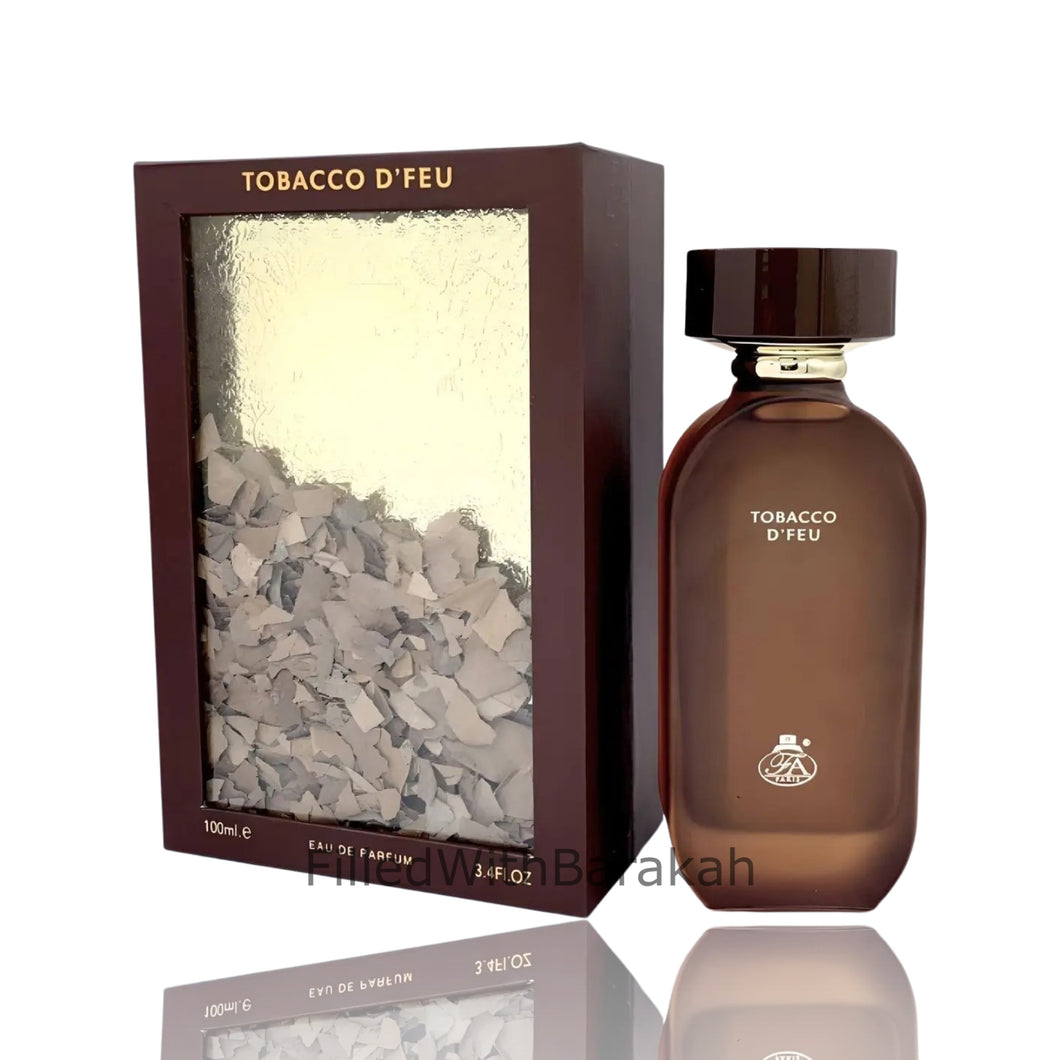 Tabak D'Feu | Eau de Parfum 100ml | von Fragrance World *Inspiriert von Tabak-Mandarine*