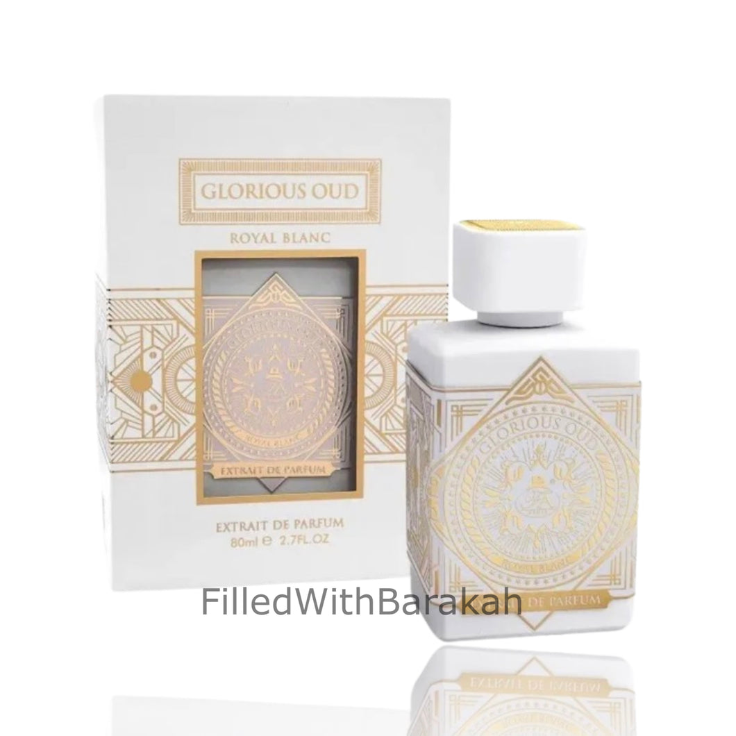 Glorious Oud Royal Blanc | Eau De Parfum 80ml | di Fragrance World * Ispirato da Musk Therapy *