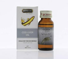 Kép betöltése a galériamegjelenítőbe: Cod Liver Oil 100% Natural | Essential Oil 30ml | By Hemani (Pack of 3 or 6 Available) - FilledWithBarakah بركة
