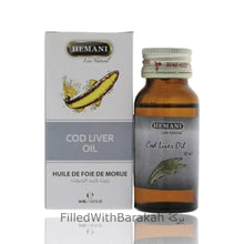 Load image into Gallery viewer, Cod Liver Oil 100% Natural | Essential Oil 30ml | By Hemani (Pack of 3 or 6 Available)
