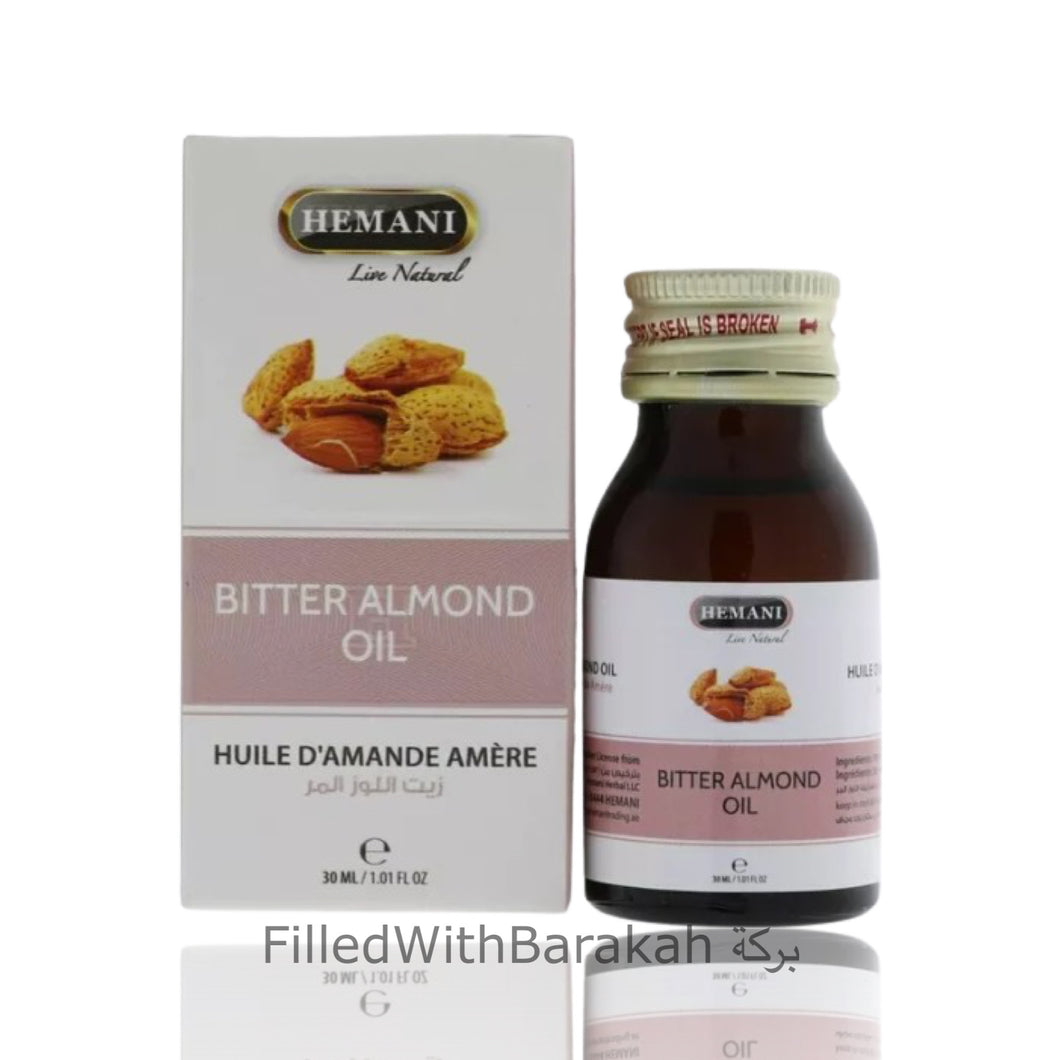 Bitter Almond Oil 100% Natural | Essential Oil 30ml | Hemani (Pack of 3 or 6 Available)