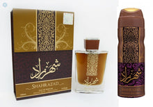 Загрузить изображение в просмотрщик галереи, Shahrazad | Gift Set | Eau De Parfum 100ml+ Deodrant | by Lattafa

