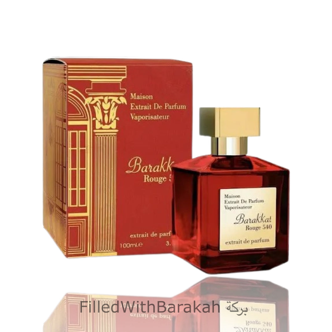 Barakkat Rouge 540 | Extrait De Parfum 100ml | by Fragrance World *Inspired By Baccarat Rouge 540 Extrait*